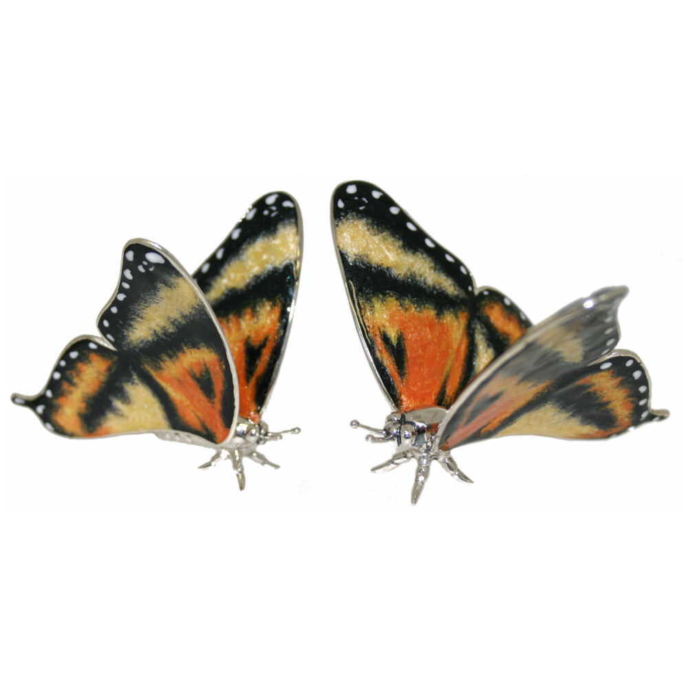 Saturno Sterling Silver and Enamel Butterfly Ornaments