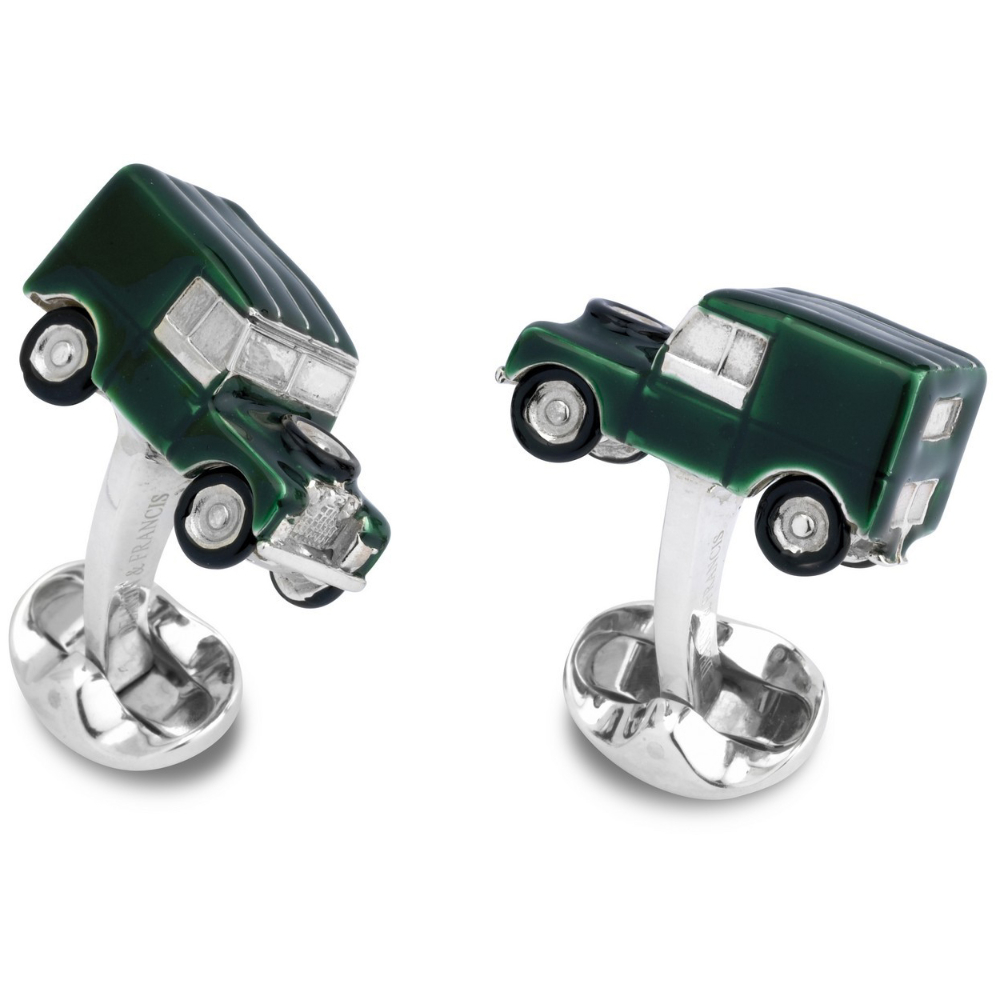 Sterling Silver and enamel Deakin & Francis 4×4 Vehicle Cufflinks
