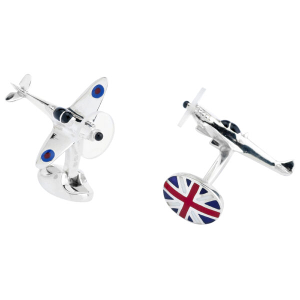 Silver and enamel Deakin & Francis Spitfire Cufflinks