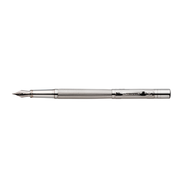 Yard O Led Sterling Silver Viceroy barley engine turning - Fountain Pen