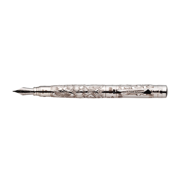 Yard O Led Sterling Silver Viceroy Pocket Victorian hand chased - Fountain Pen