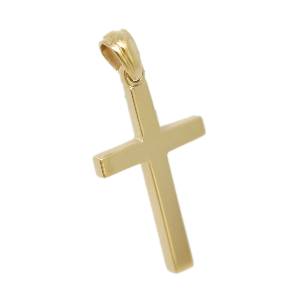 9ct yellow Gold cross Plain Polished