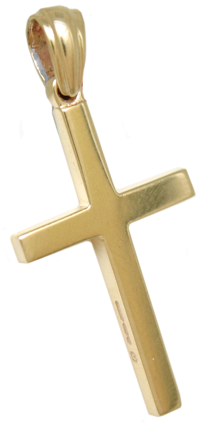 9ct yellow Gold cross Plain Polished