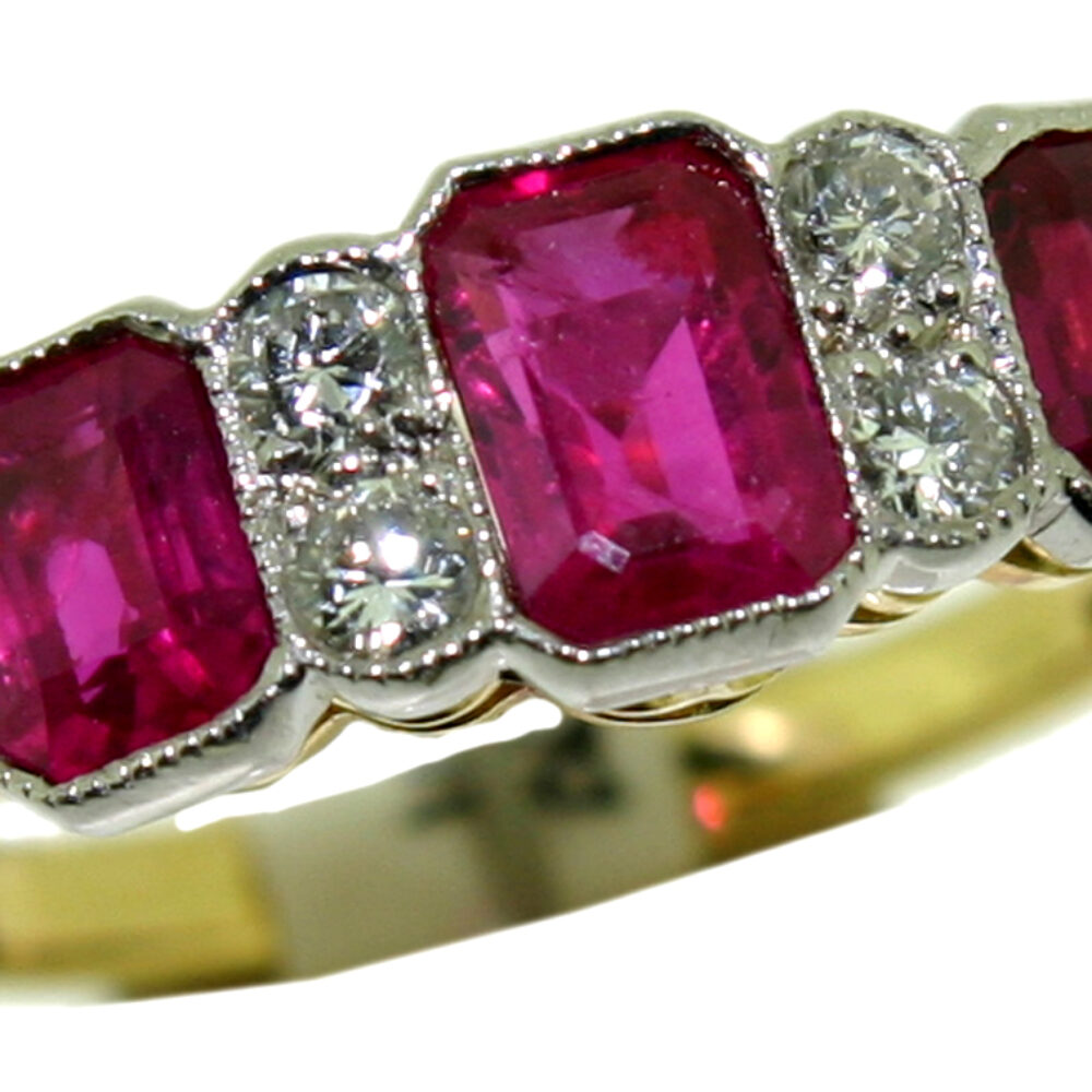 Ruby and diamond dress ring