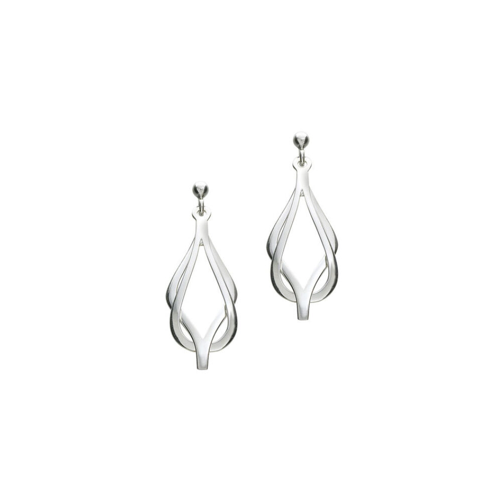 Sterling Silver Sheila Fleet Reef Knot Drop Earrings
