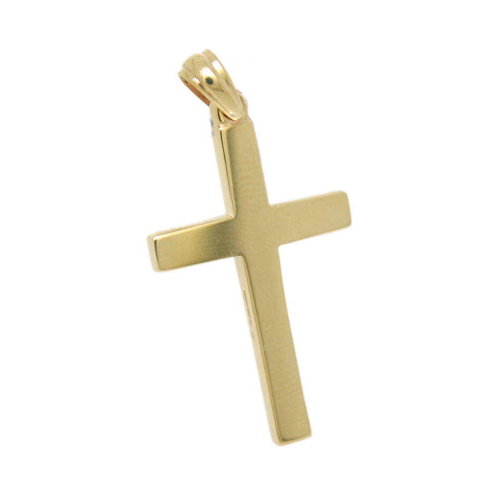 9ct yellow Gold cross Plain Polished