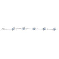 Sheila Fleet Sterling Silver and Enamel Cascade Bracelet