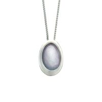 Sheila Fleet Sterling Silver and Enamel Shoreline Pebble Pendant
