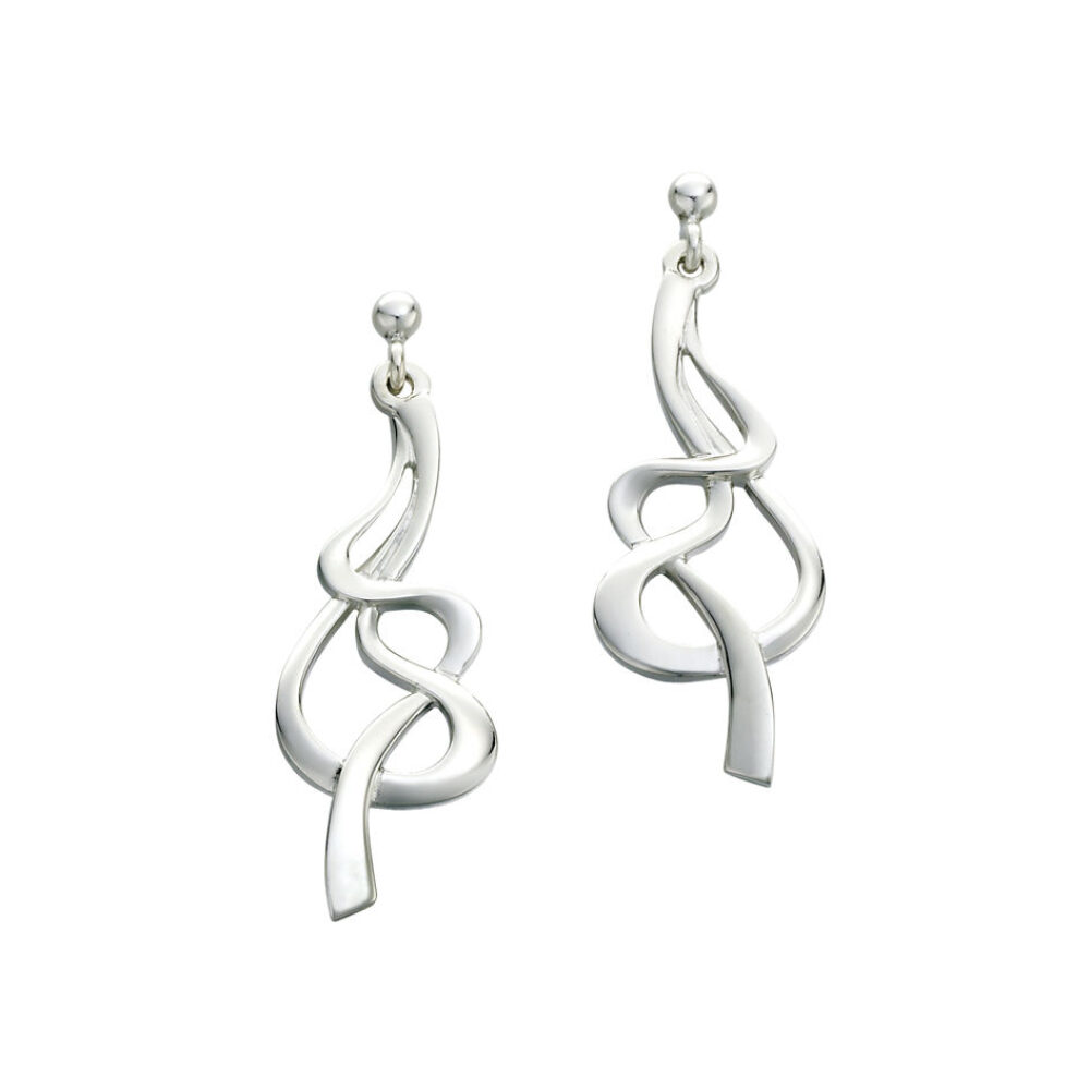 Sheila Fleet Sterling Silver Tidal Drop Earrings