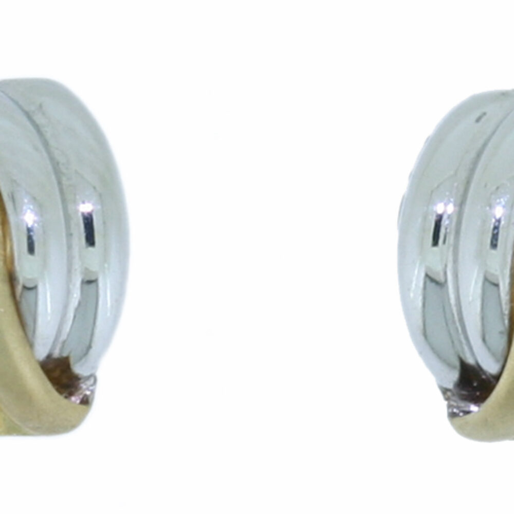 18ct White and yellow gold Stud Earrings