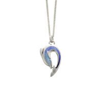 Sheila Fleet Sterling Silver and Enamel Dolphin Pendant