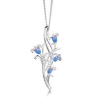 Sheila Fleet Sterling Silver and Enamel Bluebell Pendant