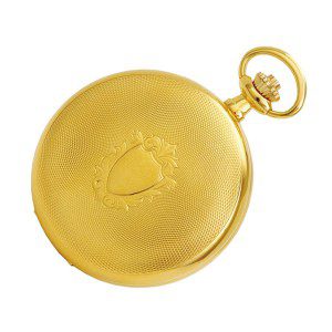 1028 Gold plated jewel lever Woodford Hunter pocket watch