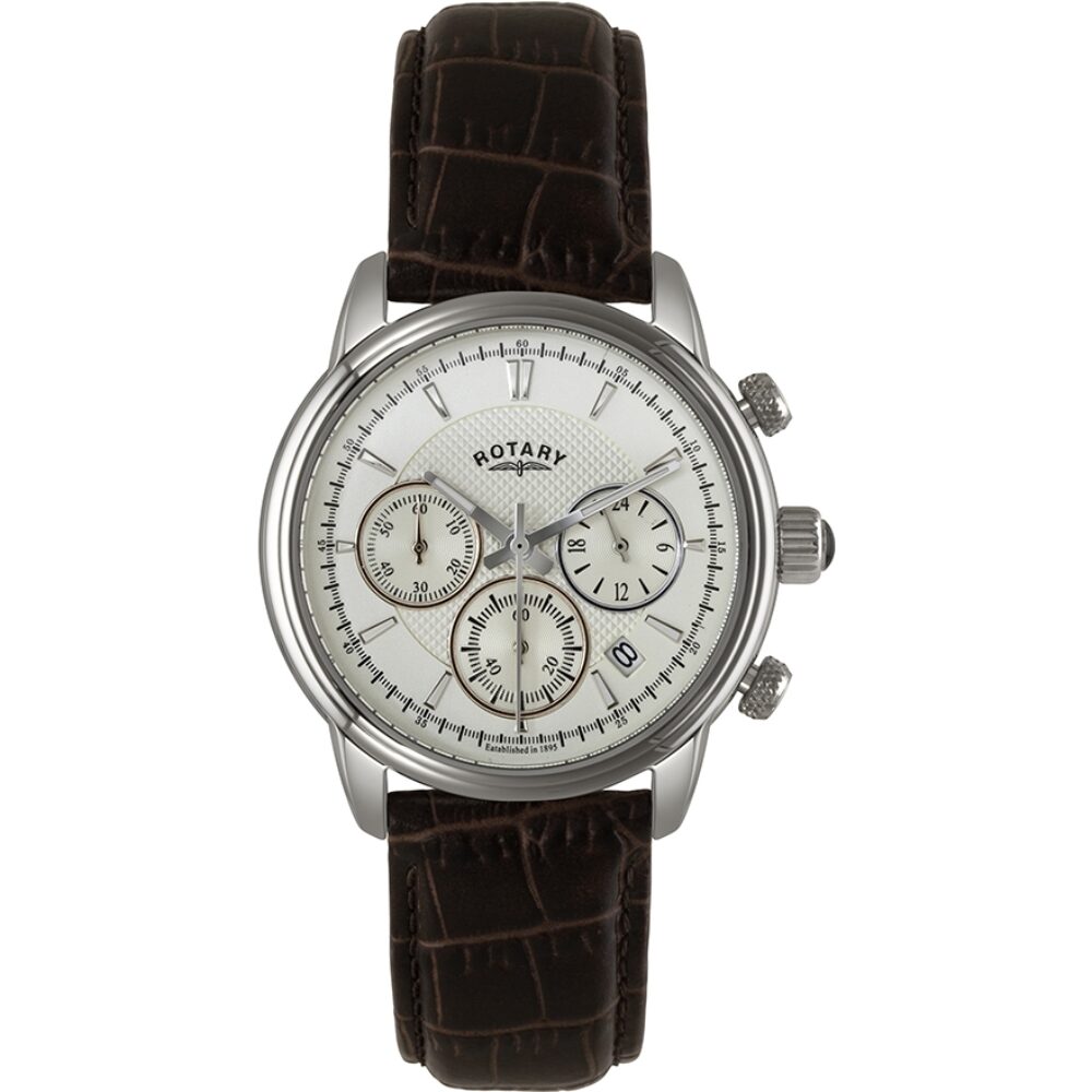 Gents Stainless Steel Rotary Quartz Chronograph Strap Watch