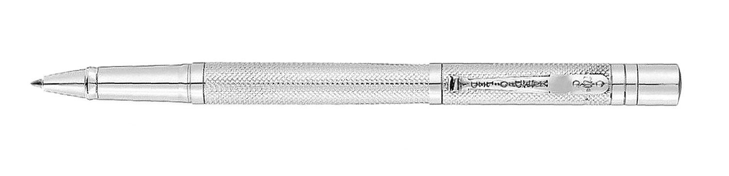 Yard O Led Sterling Silver Viceroy barley engine turning - Rollerball