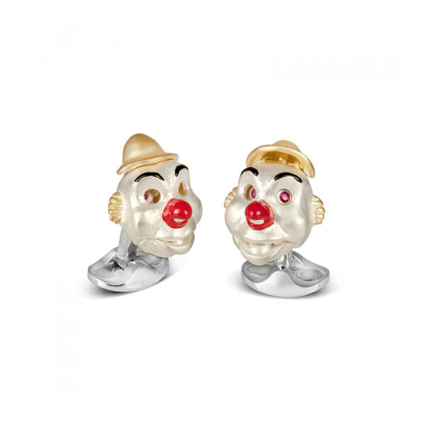Sterling Silver and enamel Deakin & Francis Clown cufflinks