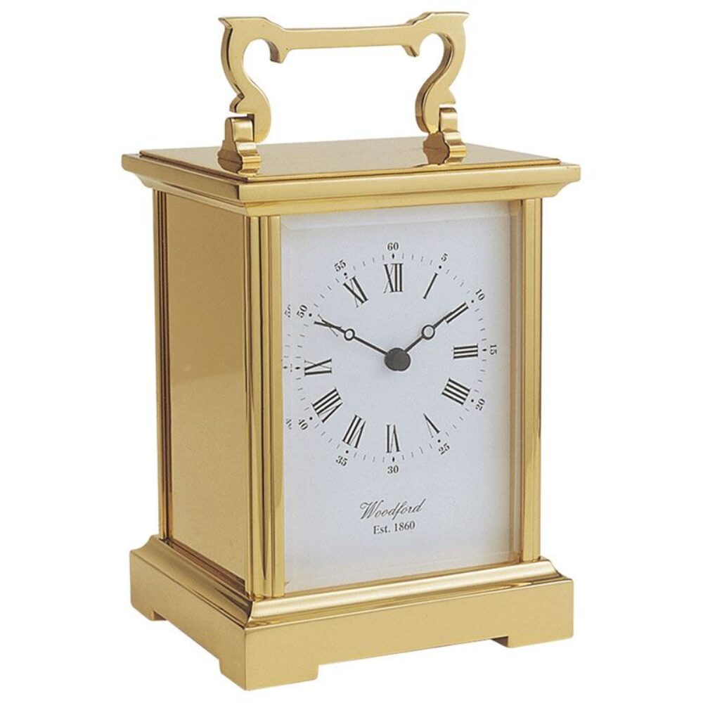 Solid Brass quartz Woodford Anglaise carriage clock
