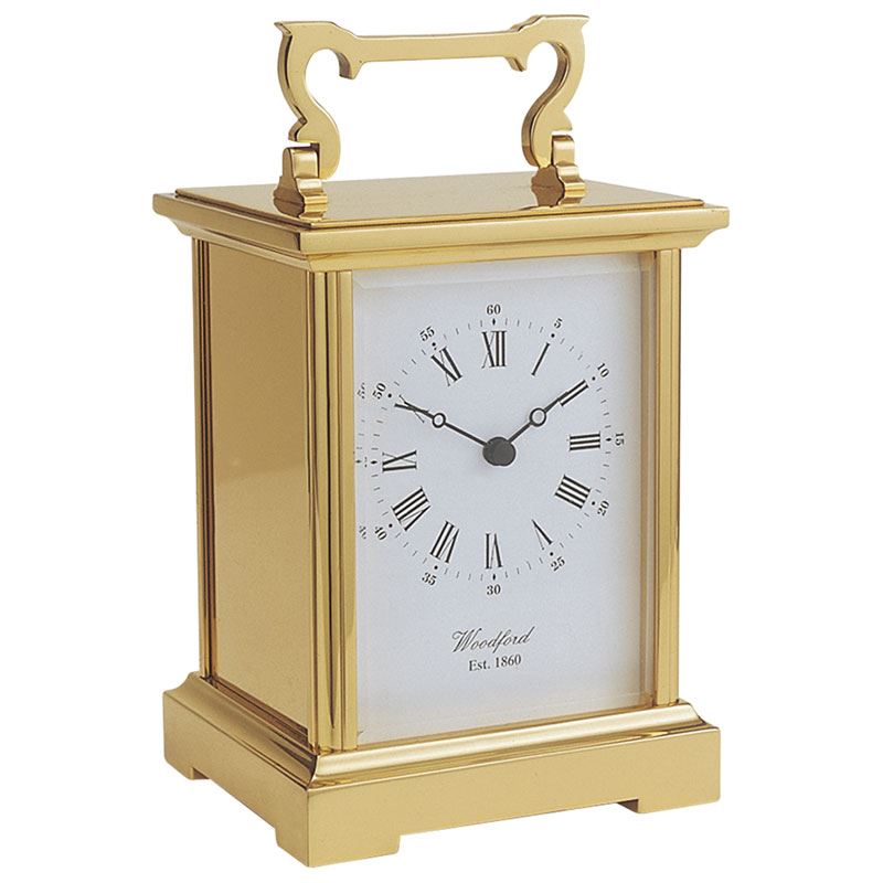 Solid Brass quartz Woodford Anglaise carriage clock