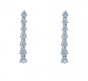 Diamond 7 stone drop earrings