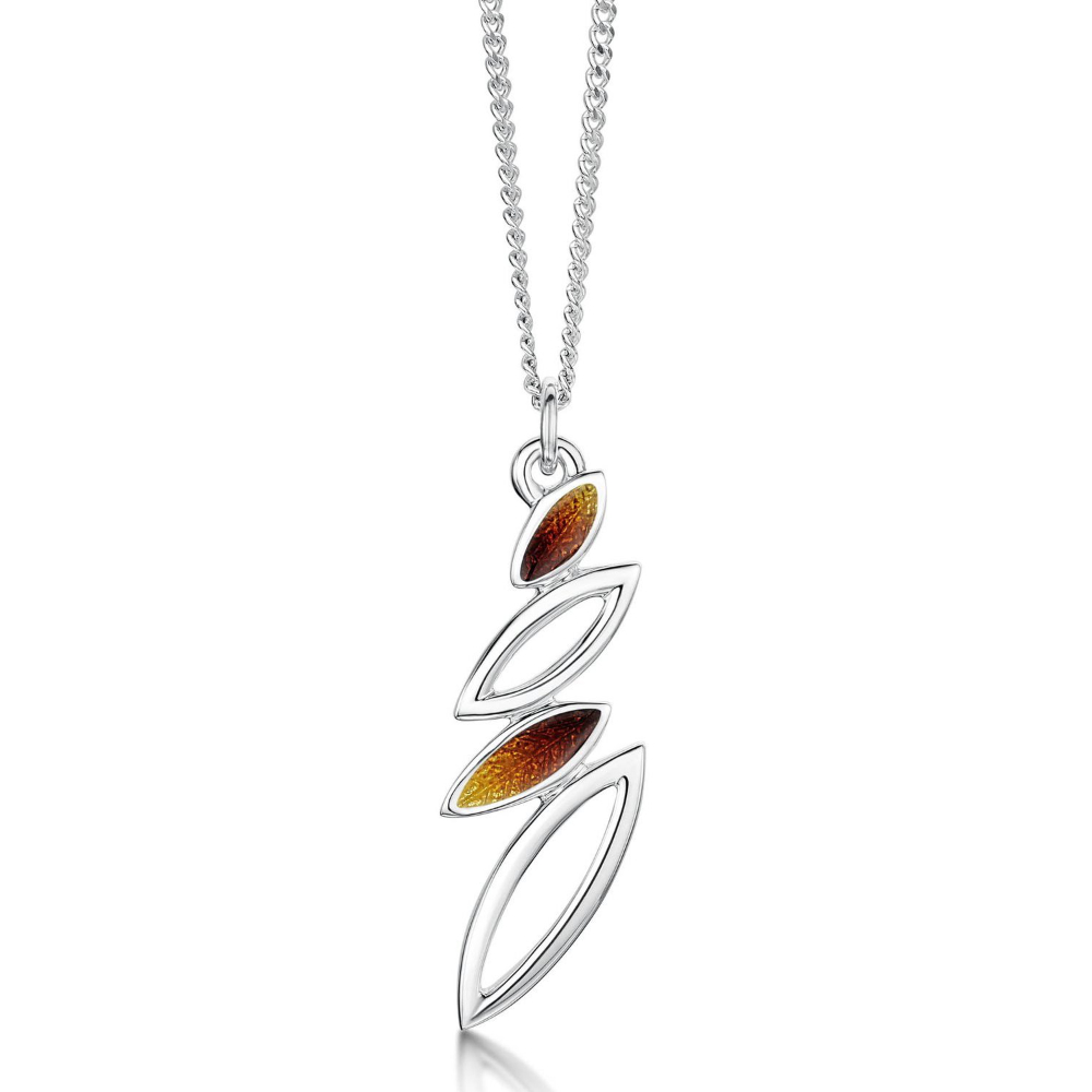 Sheila Fleet Sterling Silver and Enamel Seasons Pendant
