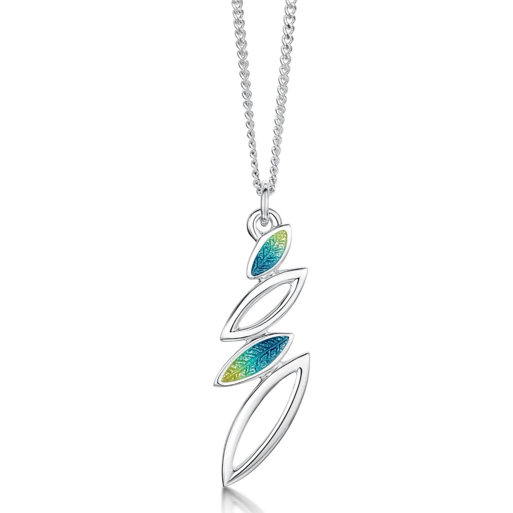Sheila Fleet Sterling Silver and Enamel Seasons Pendant