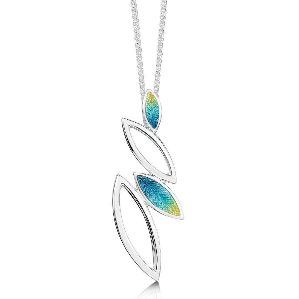 Sheila Fleet Sterling Silver and Enamel Seasons Pendant