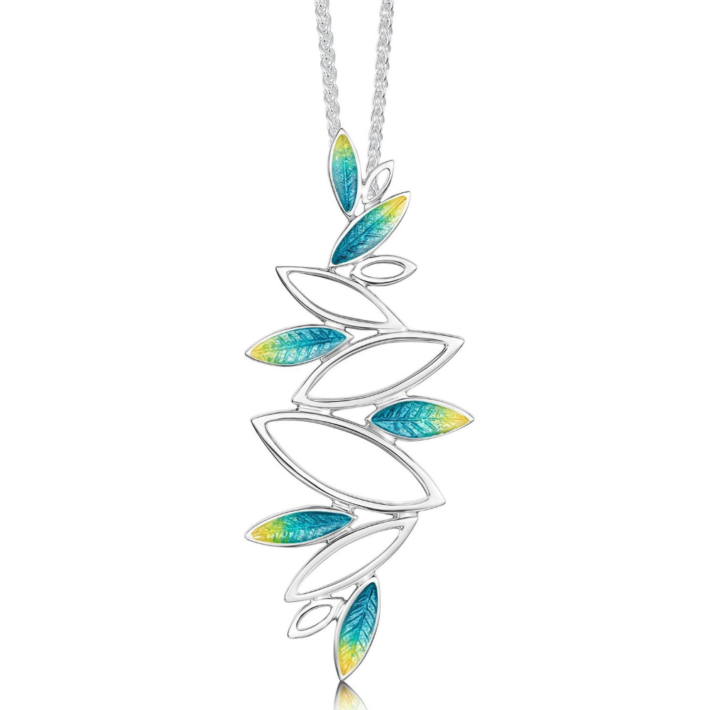 Sheila Fleet Sterling Silver and Enamel Seasons Pendant