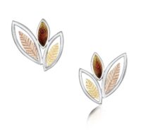 Sheila Fleet Sterling Silver, Enamel & 9ct gold Seasons Earrings