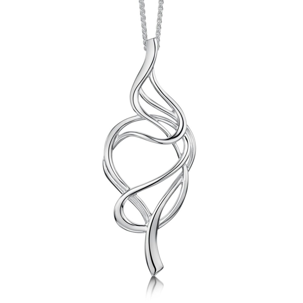 Sheila Fleet Sterling Silver Tidal Drop Pendant