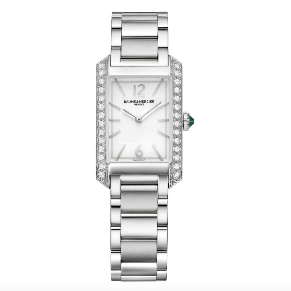 Lady’s stainless steel and diamond quartz Baume & Mercier Hampton bracelet watch 10631