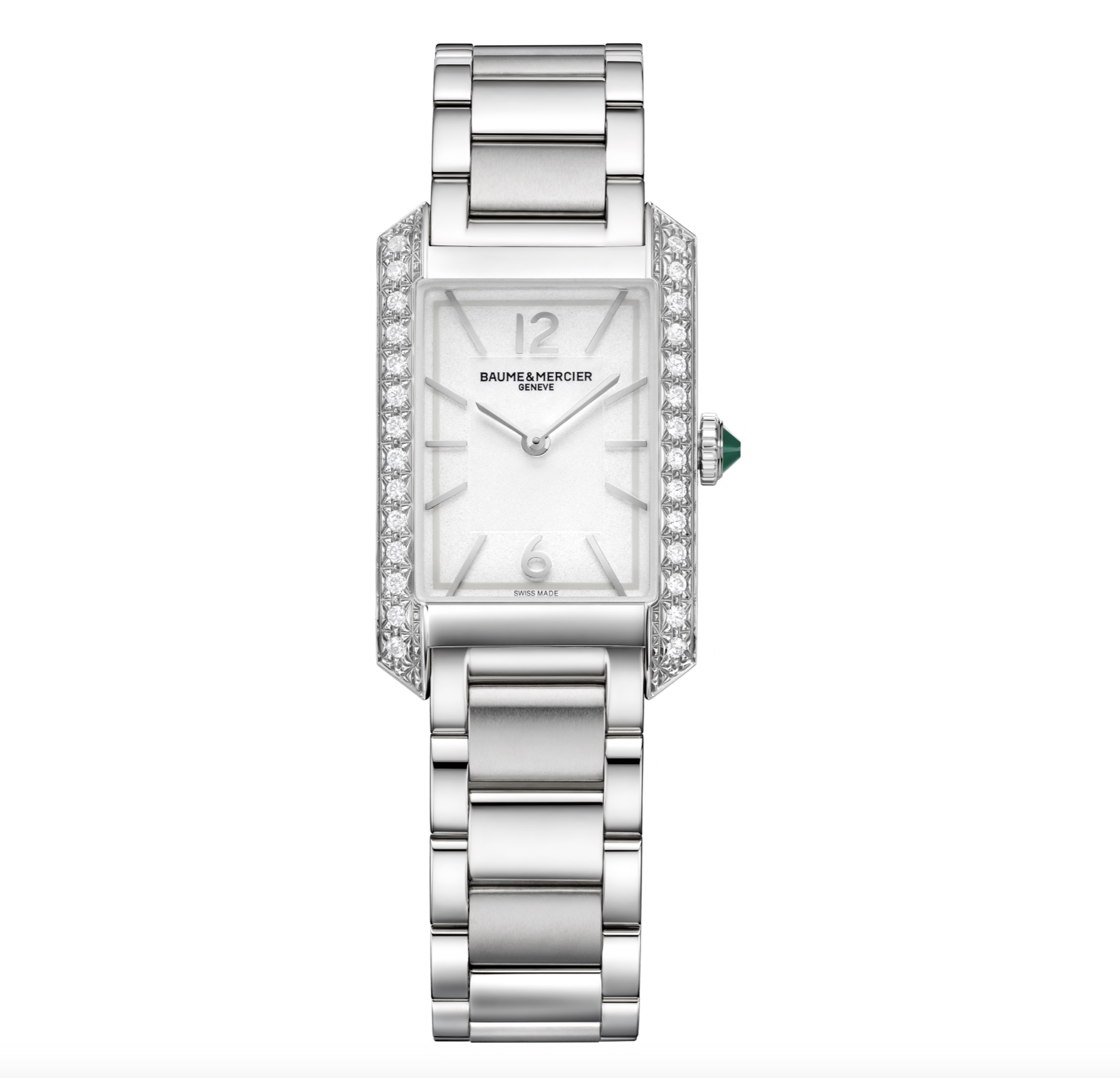 Lady's stainless steel and diamond quartz Baume & Mercier Hampton bracelet watch 10631