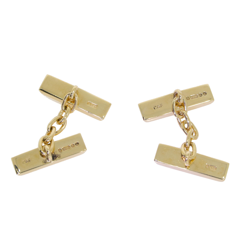 E300.5 9ct gold oblong cufflinks