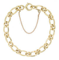 9ct yellow gold fancy curb link bracelet