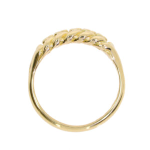 X166.4 18ct curb and shot ring top