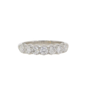 B80.4 Diamond 7 stone half ET ring