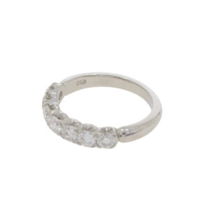 B80.4 Diamond 7 stone half ET ring C+S mark
