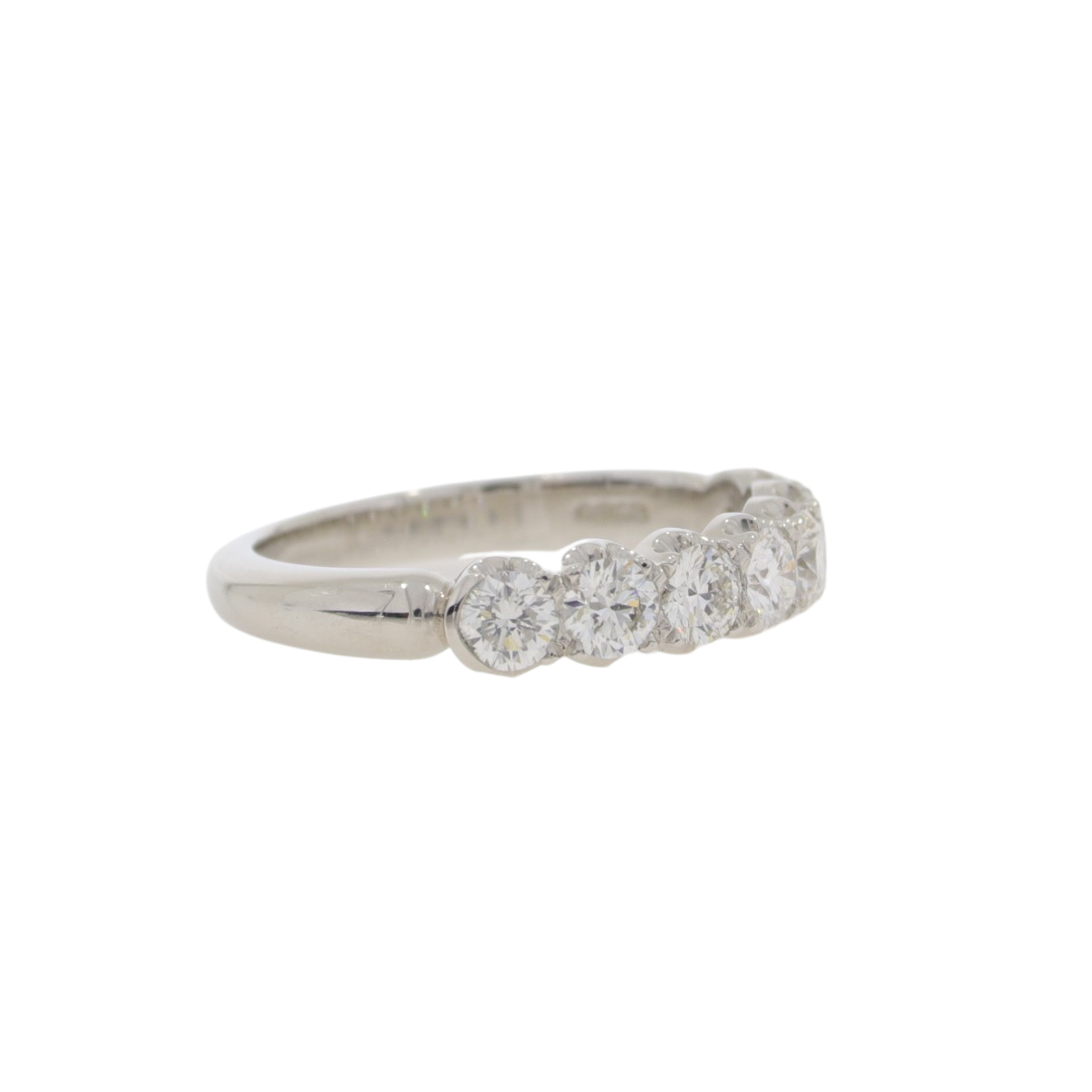 B80.4 Diamond 7 stone half ET ring side
