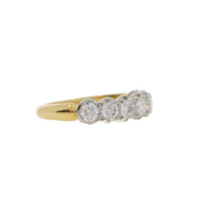 D86.4 Diamond seven stone half ET side