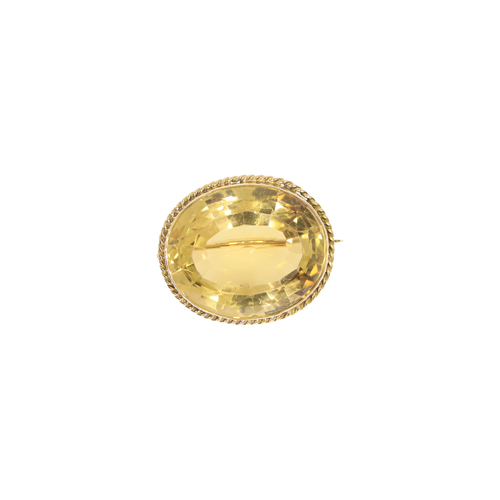 Second Hand – Citrine and 9ct yellow gold brooch