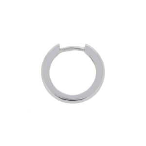 9ct white gold 14mm hoop earrings