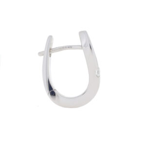 9ct white gold diamond single stone hoop earrings