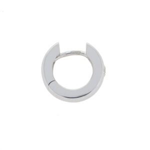 14ct white gold and single diamond hoop earrings