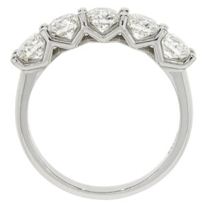 P47.4 Diamond 5 stone ring side