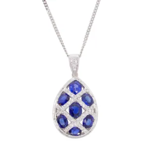 E261.5 Sapphire and diamond pendant