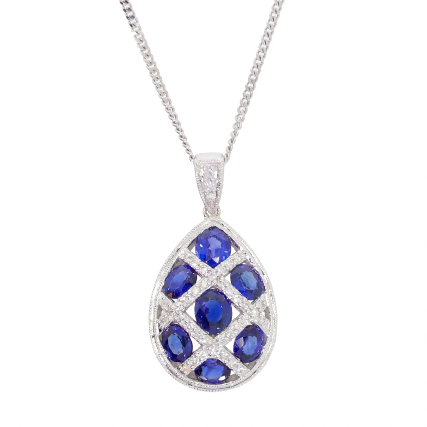E261.5 Sapphire and diamond pendant