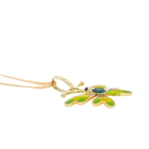 G262.5_Butterfly_pendant_green_yellow_orange_enamel_side