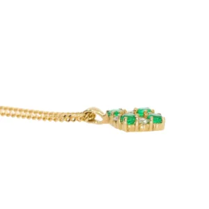 H262.5_Emerald_and_diamond_cluster_pendant_side
