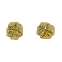 18ct gold woven Knot earrings