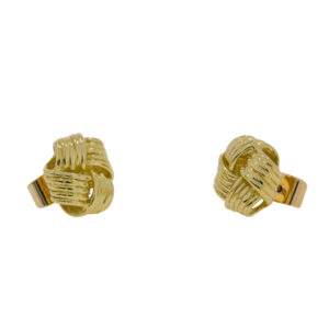 A447.2 18ct gold knot earrings side