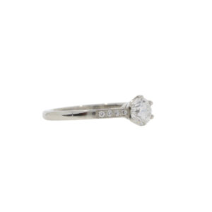 L17.4 Diamond single stone ring side